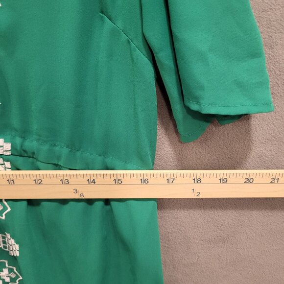 Strut & Bolt Embroidered Midi Dress Women's Size Small Tie Waist Peasant Boho - Picture 7 of 9